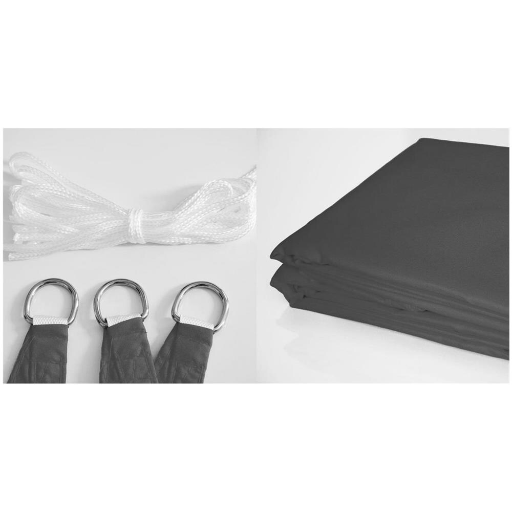 4x3 m Vela ombreggiante impermeabile Codura Grigio scuro - Ombrellone da giardino - Foto 2