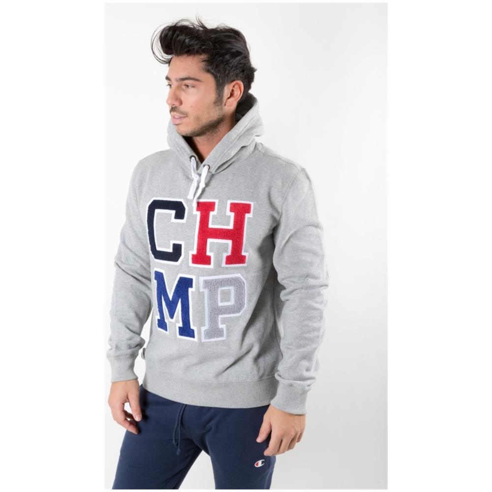 Felpa Uomo Varsity Chmp Chiusa Con Cappuccio L Grigio - Foto 2