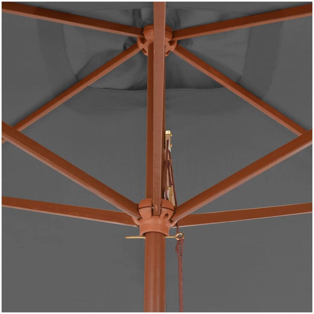 Ombrellone Da Esterni Con Palo In Legno 200x300 Cm Antracite - Foto 2