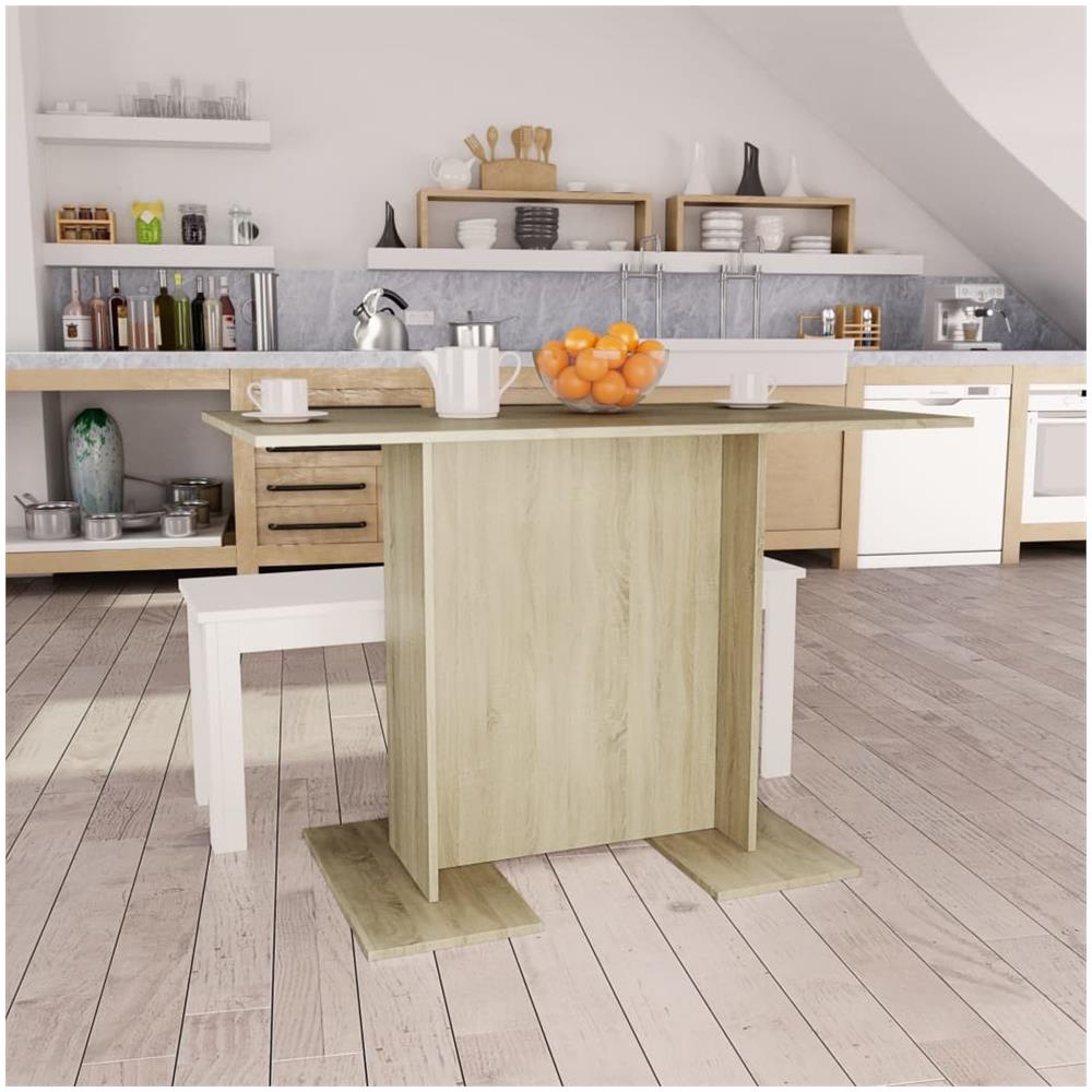 Tavolo da Pranzo Rovere Sonoma 110x60x75cm in Legno Multistrato - Foto 1