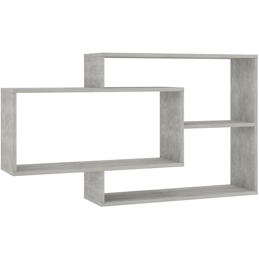 Mensole a Muro Grigio Cemento 104x20x58,5 cm Legno Multistrato - Foto 2