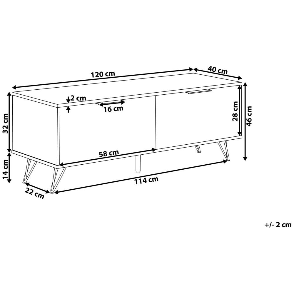 Mobile Tv In Colore Legno Scuro / nero Halston - Foto 2