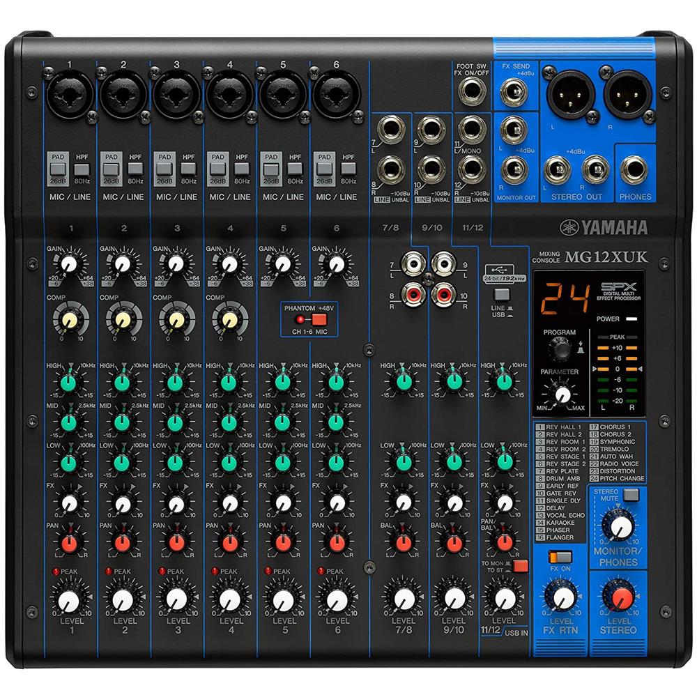 Mixer Analogico MG12XUK a 12 Canali USB con Effetti per Live e Karaoke - Nero - Foto 2