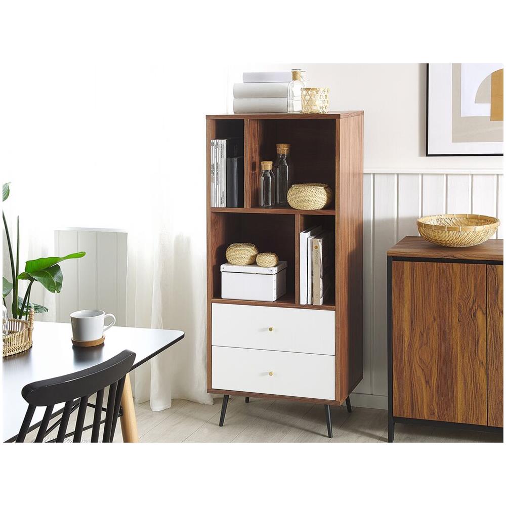 Libreria In Legno Chiaro E Bianco Richmond - Foto 2