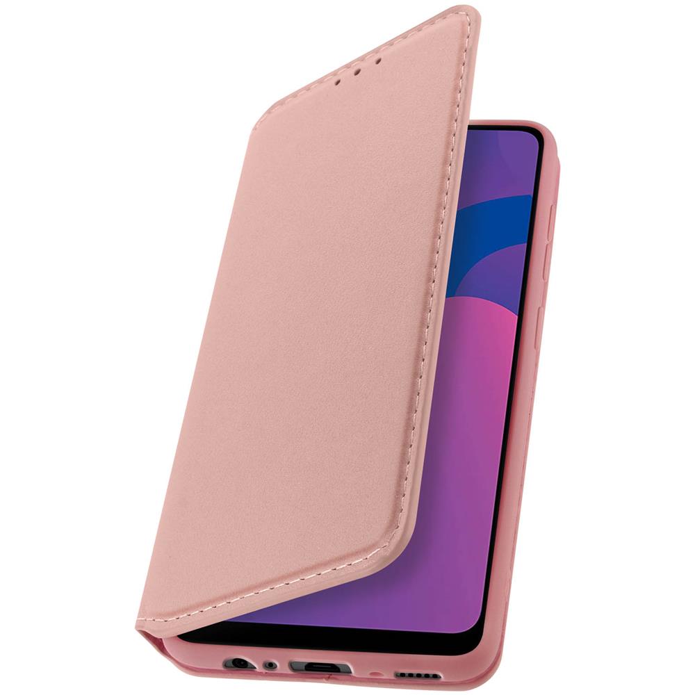 Custodia Honor 9a Portacarte Funzione Supporto Similpelle Liscia Rosa Gold - Foto 2
