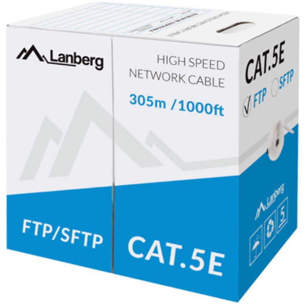 Lan Kabelis Ftp 100mb /s 305m Cca Viela Pilkas - Foto 2
