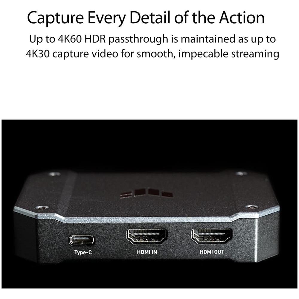 TUF Gaming Capture Box Streaming Video 4K 30fps | 2K 60fps | FullHD 60fps - Foto 2