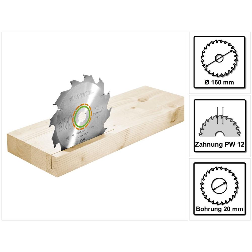 Lama Per Sega Circolare Panther Hw 160 X 20 X 1,8 Pw12 - 12 Denti (500460) - Foto 1
