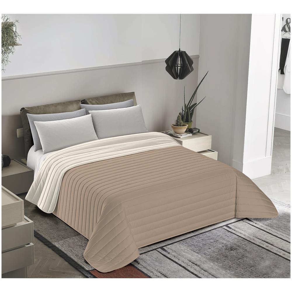 Trapuntino Copriletto Primavera Estate Autunno - 1 Piazza 170x260 Cm Panna / beige - Foto 1