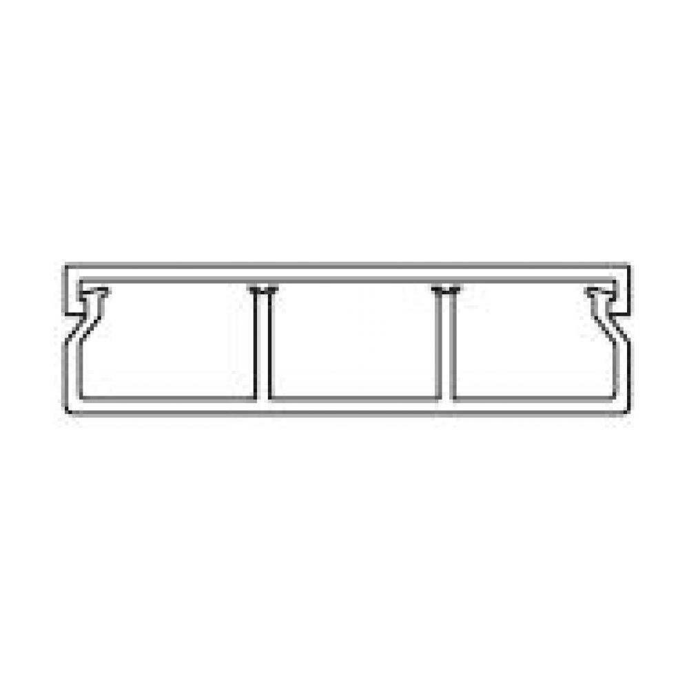 Minicanale Coperchio Frontale 40x10 Bianco 3 Scomparti Barra 2 Metri - Ecmc4010b - Foto 1