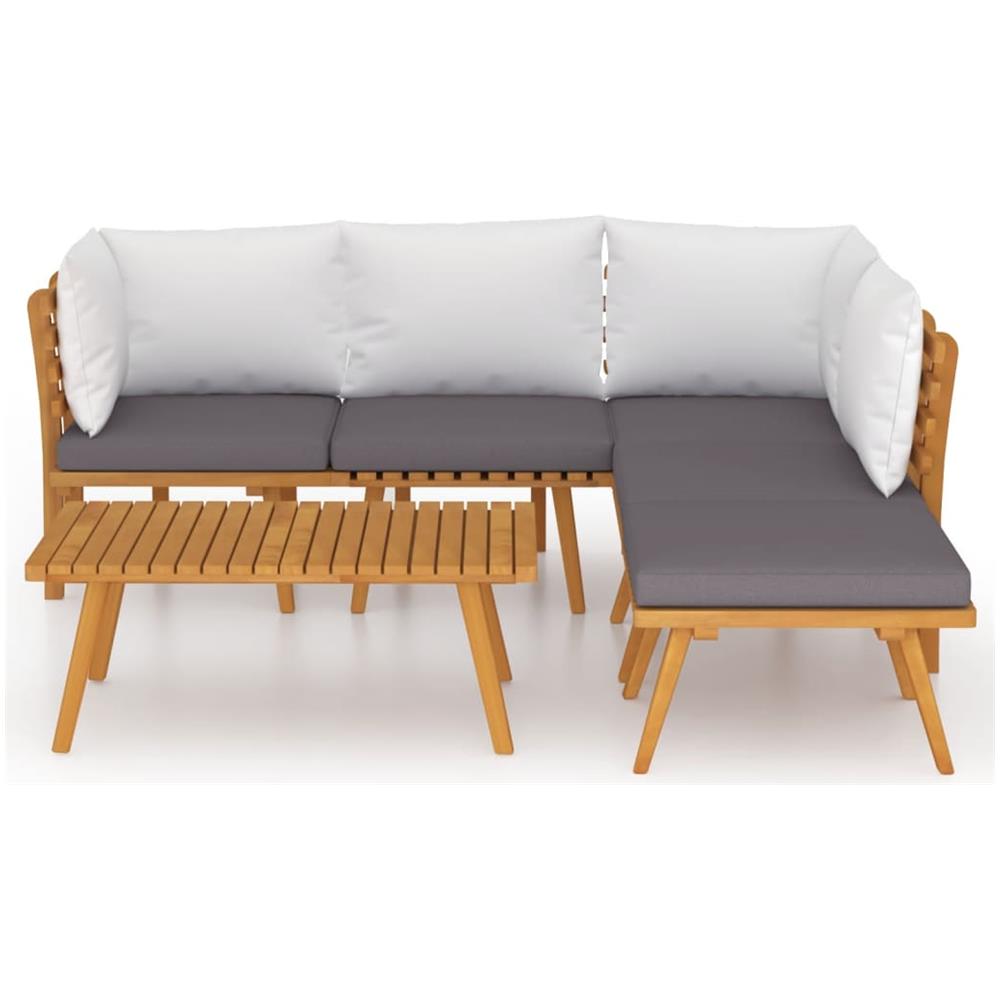 Set Divani Da Giardino 6 Pz Con Cuscini In Massello Di Acacia - Foto 2