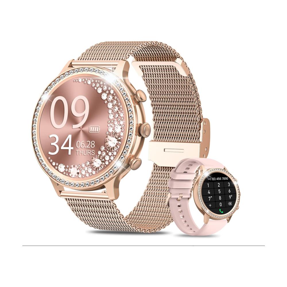 LIGE Smartwatch Donna 2025 Con Display AMOLED HD 1.43", Cassa Sottile 9mm. Funzione Chiamate Bluetooth, Ciclo Mestruale, Frequenza Cardiaca, 120 Sport, IP68.