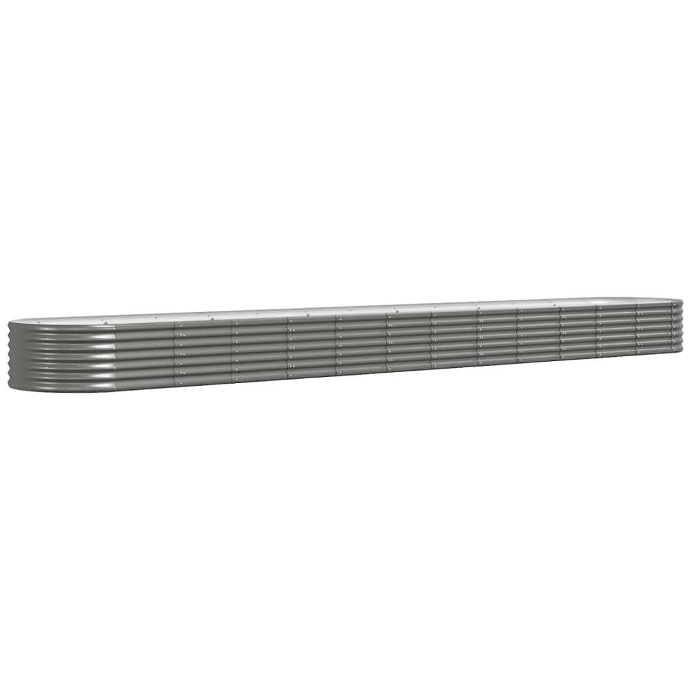 Letto Giardino Acciaio Verniciato a Polvere 512x80x36 cm Grigio - Foto 1