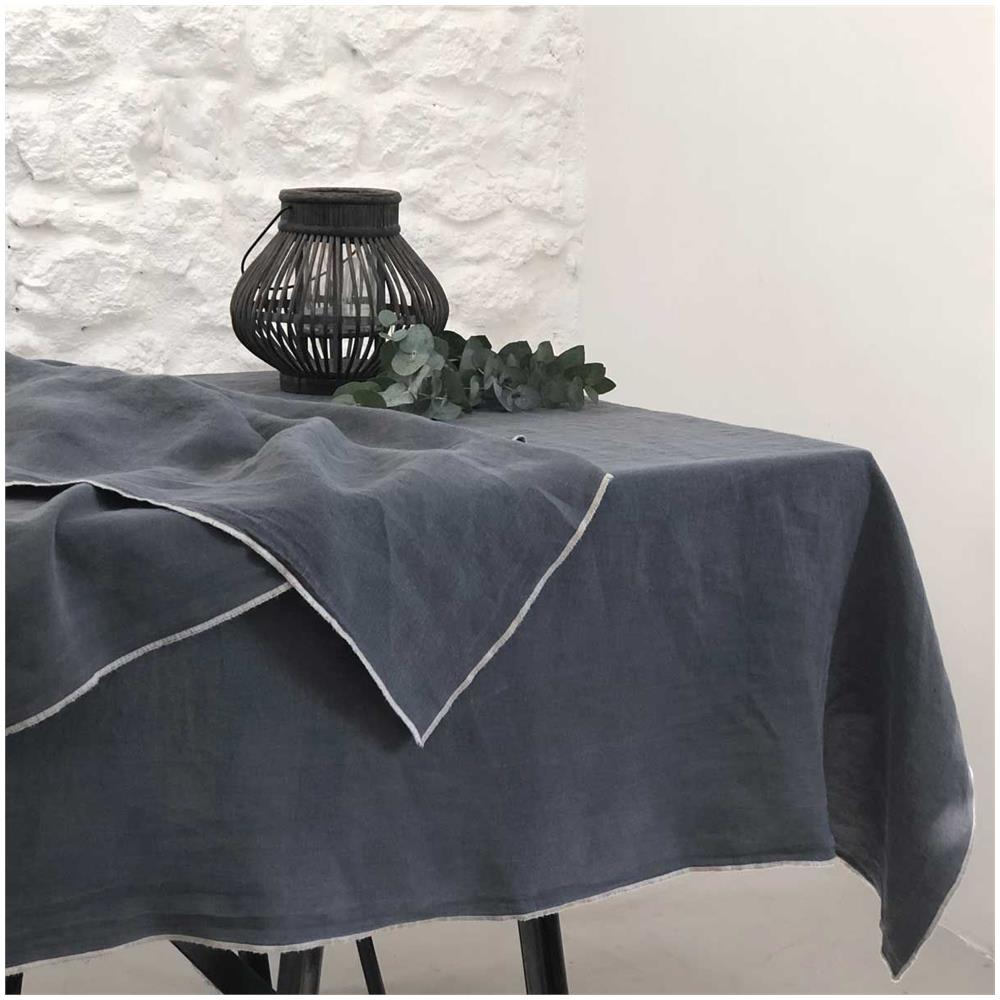 Tovaglia Di Lino Lavata E Sovrapposizione - Foto 2