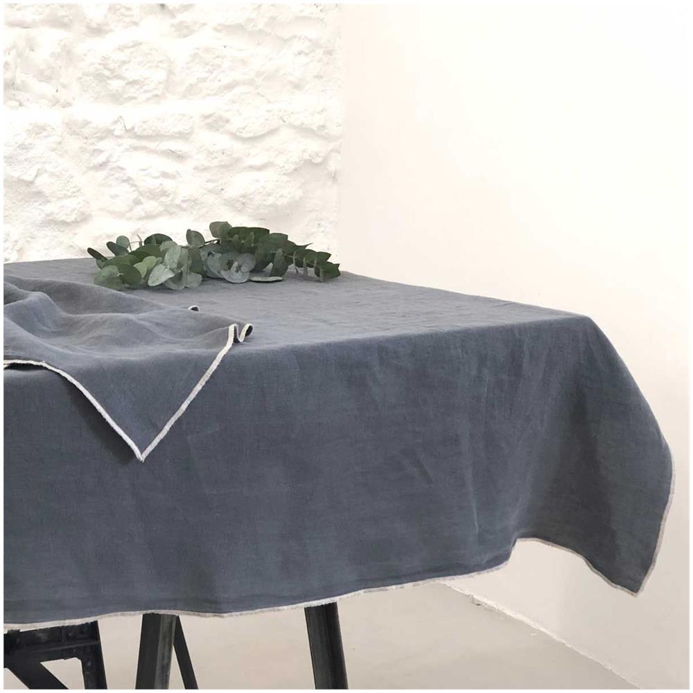 Tovaglia Di Lino Lavata E Sovrapposizione - Foto 4