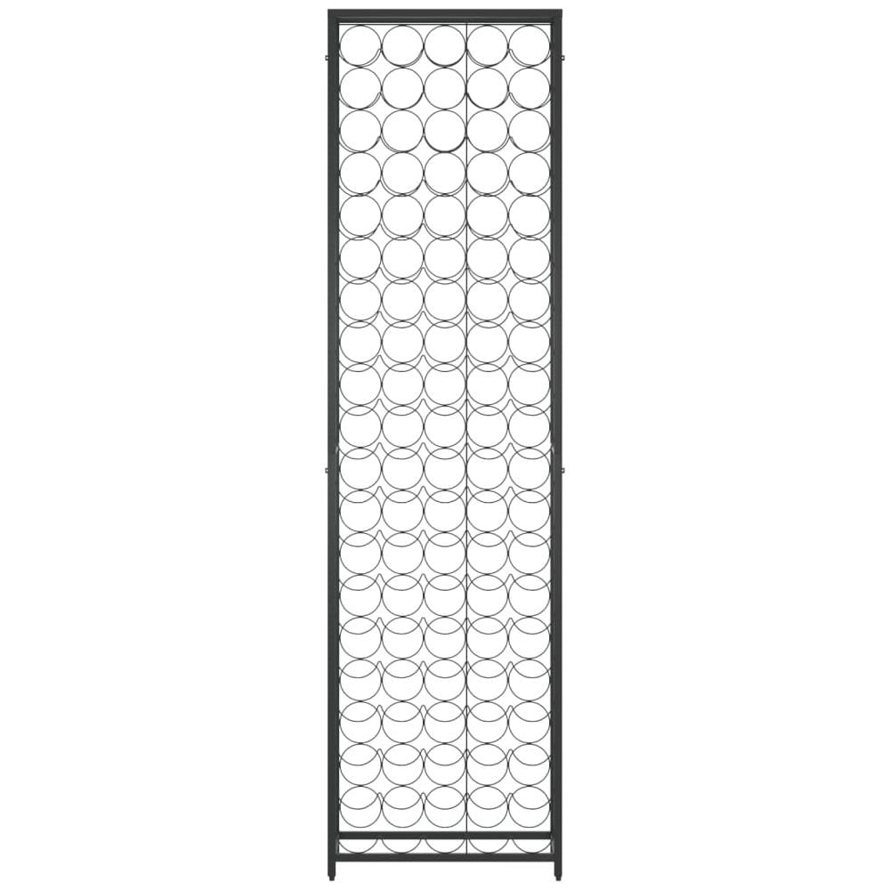 Portavini da 95 Bottiglie Nero 54x18x200cm in Ferro Battuto - Foto 5