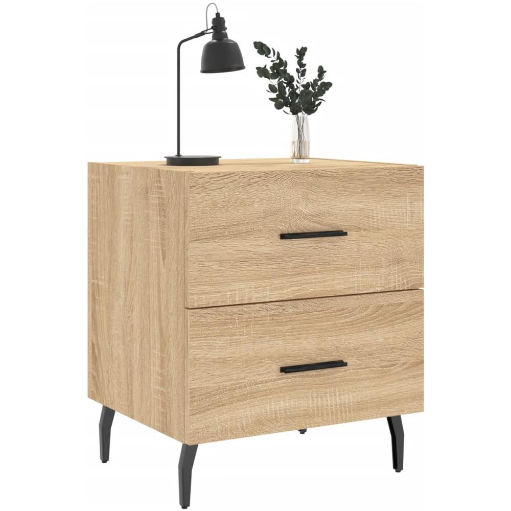 Comodino Rovere Sonoma 40x35x47,5 Cm In Legno Multistrato - Foto 3