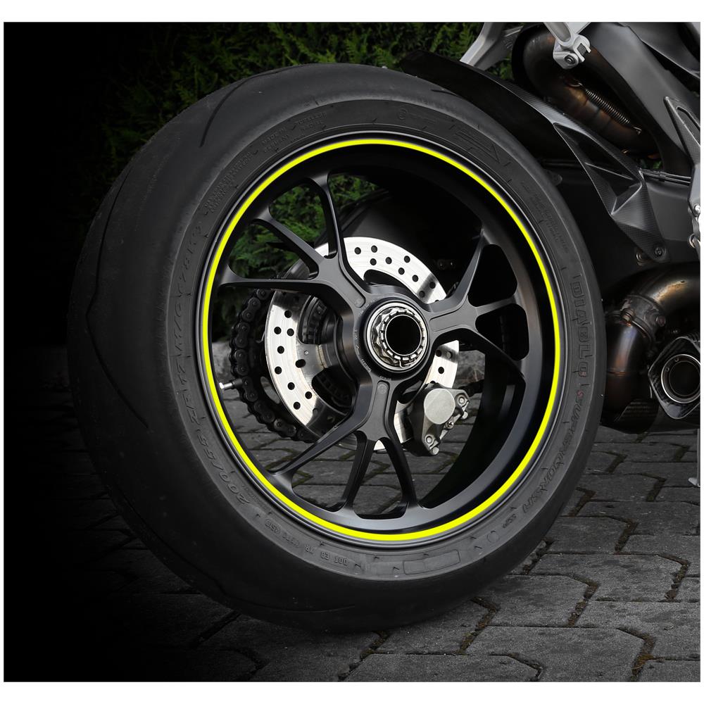 Wheel Stripe Fluo, Profilo Adesivo Per Cerchi Ruota - Giallo - Foto 3