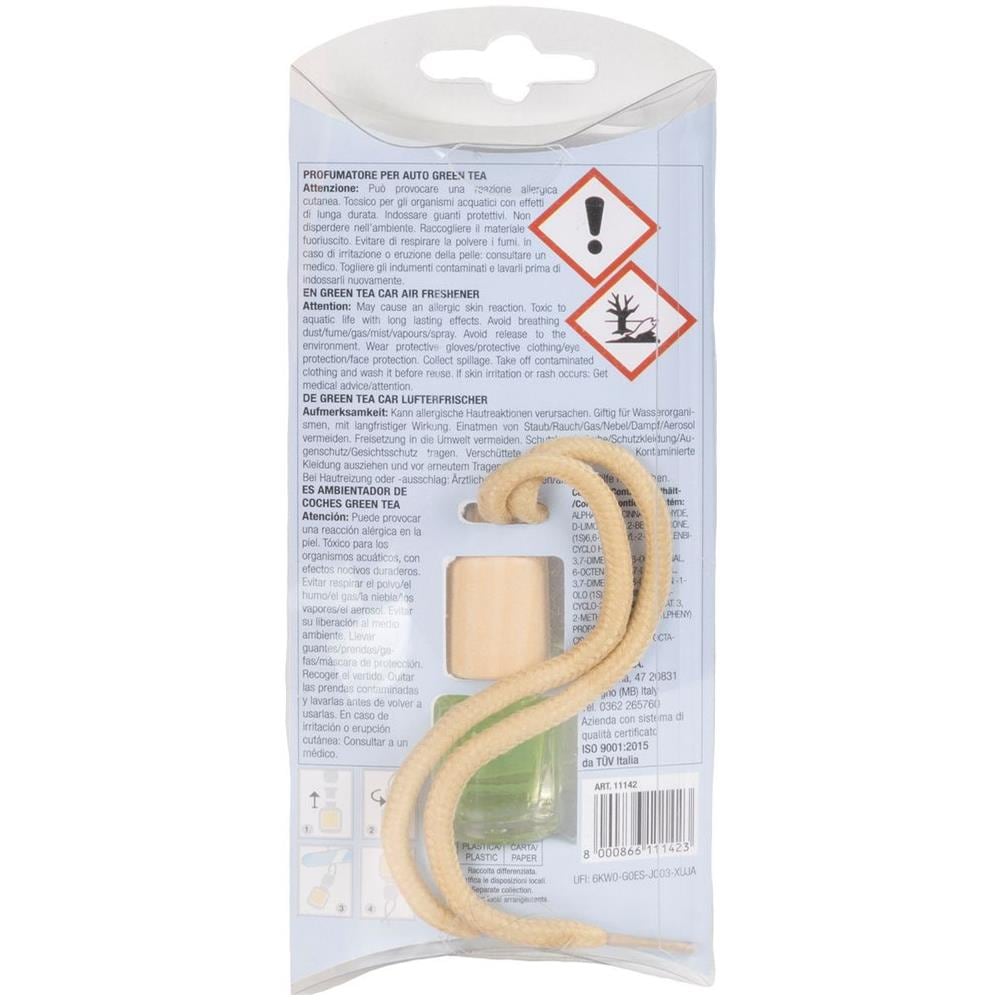 Boccetta Deodorante Per Auto Sensory - Profumazione Green Tea - Da Appendere A Specchietto - Foto 3