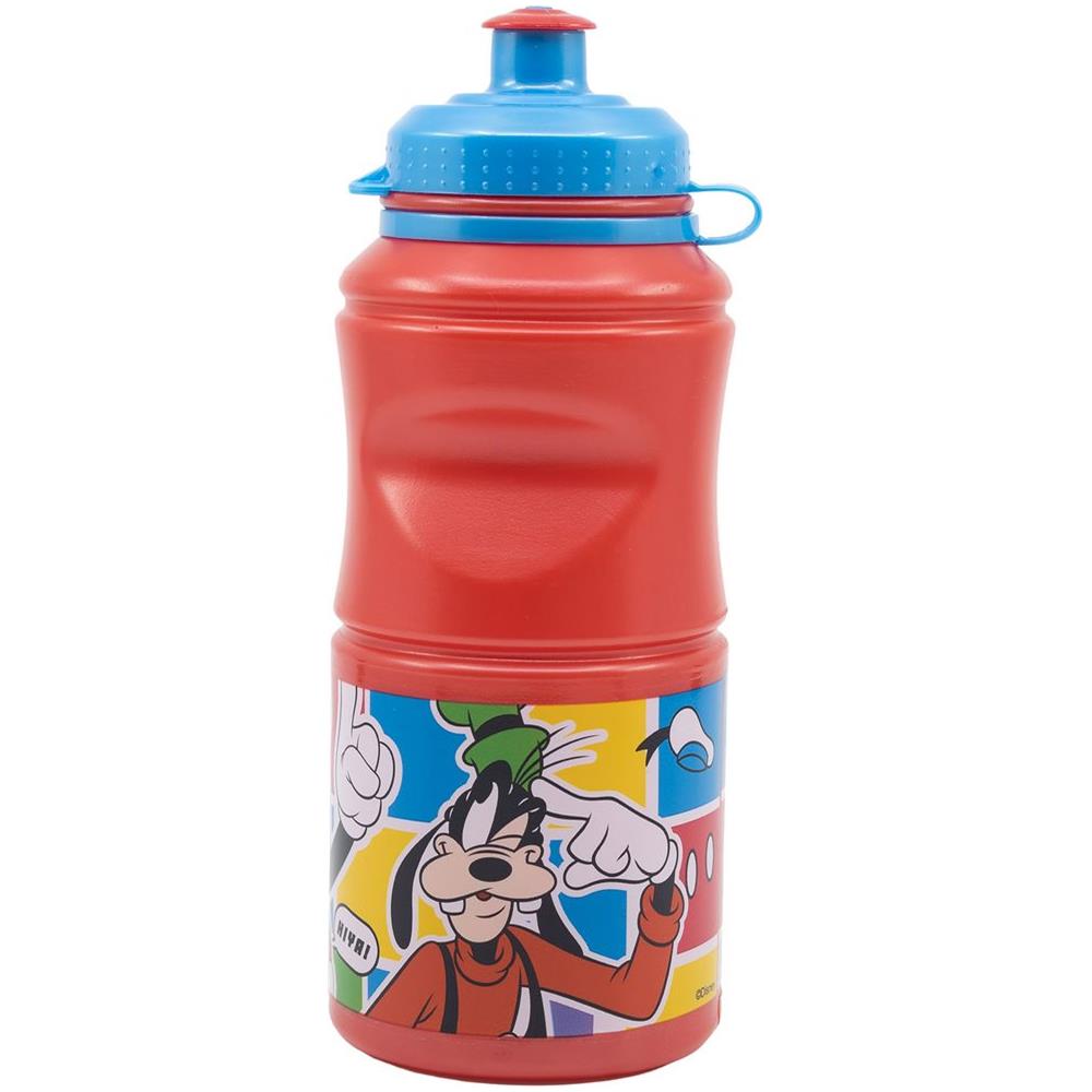 Disney Borraccia Rossa Per Bambini In Plastica Mickey Mouse Topolino 380 Ml Con Chiusura Antigoccia E Banda Antiscivolo - Foto 2