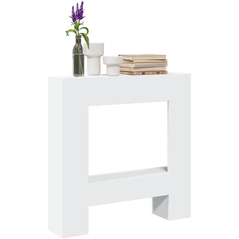 Cornice per Camino Bianca 81x18x82 cm in Truciolato - Foto 2