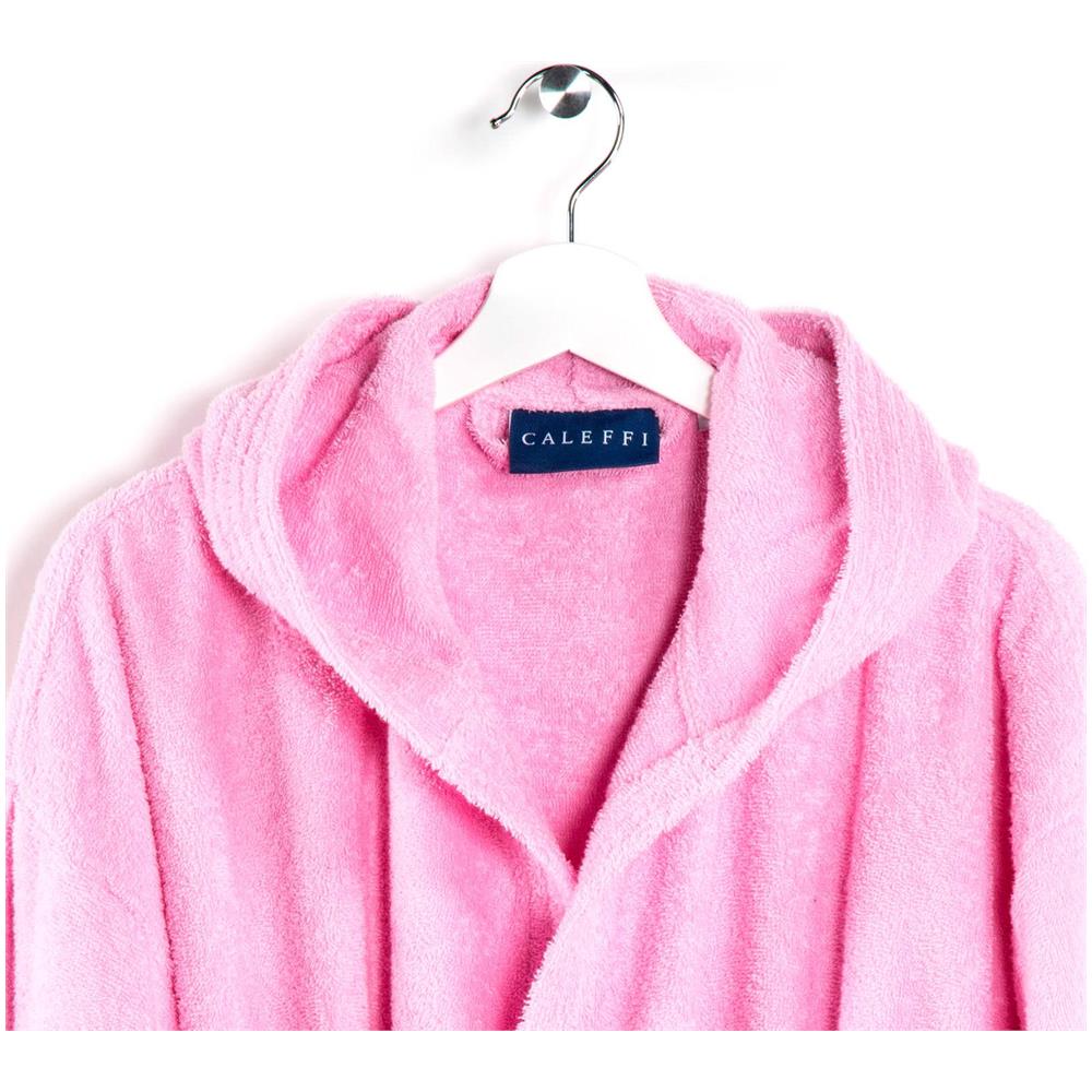 Accappatoio Con Cappuccio Spugnissima Minorca Junior In Cotone Colore Rosa Misura 10-12 Anni - Foto 2