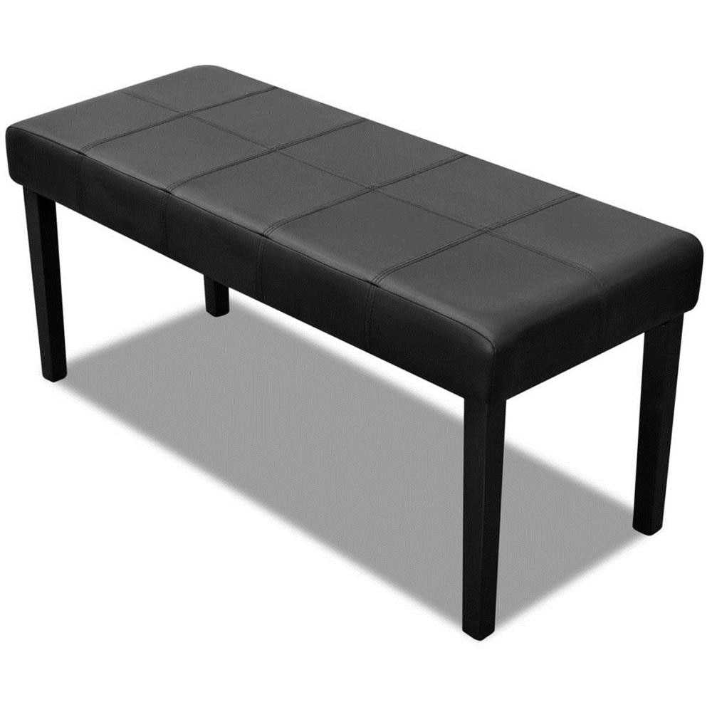 Panchina In Pelle Artificiale Di Alta Qualità Nera - Foto 1