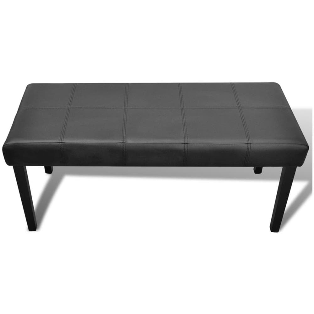 Panchina In Pelle Artificiale Di Alta Qualità Nera - Foto 2
