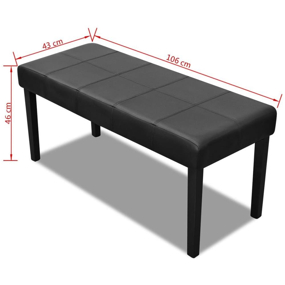 Panchina In Pelle Artificiale Di Alta Qualità Nera - Foto 13
