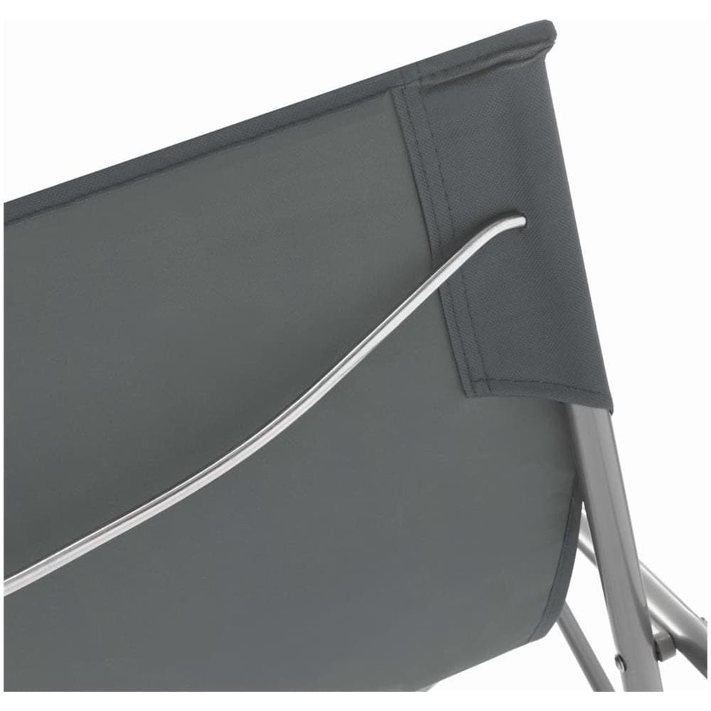 Sedia da Spiaggia Pieghevole 2 pz Acciaio Tessuto Oxford Grigio - Foto 7