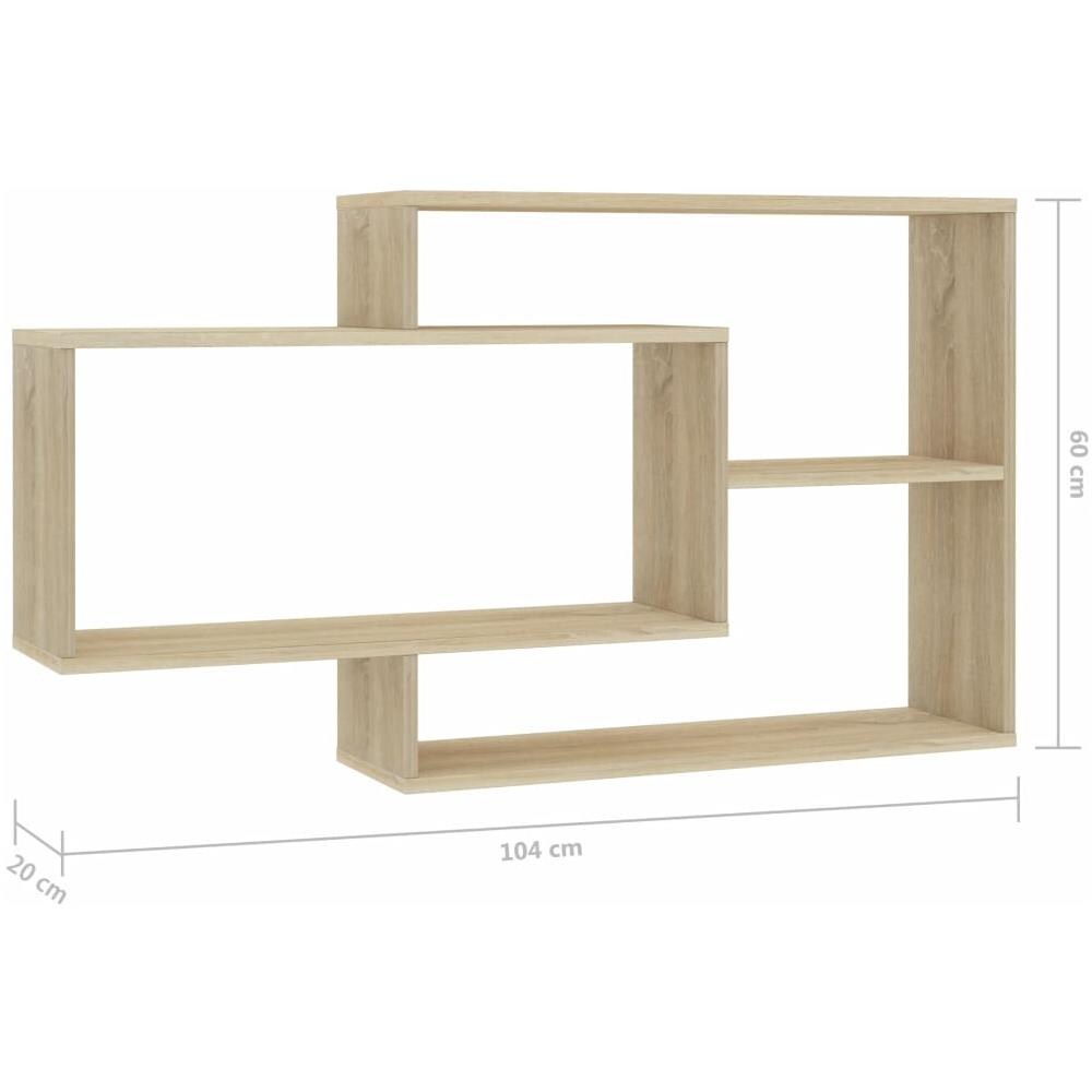 Mensole a Muro Rovere Sonoma 104x20x58,5cm in Legno Multistrato - Foto 12