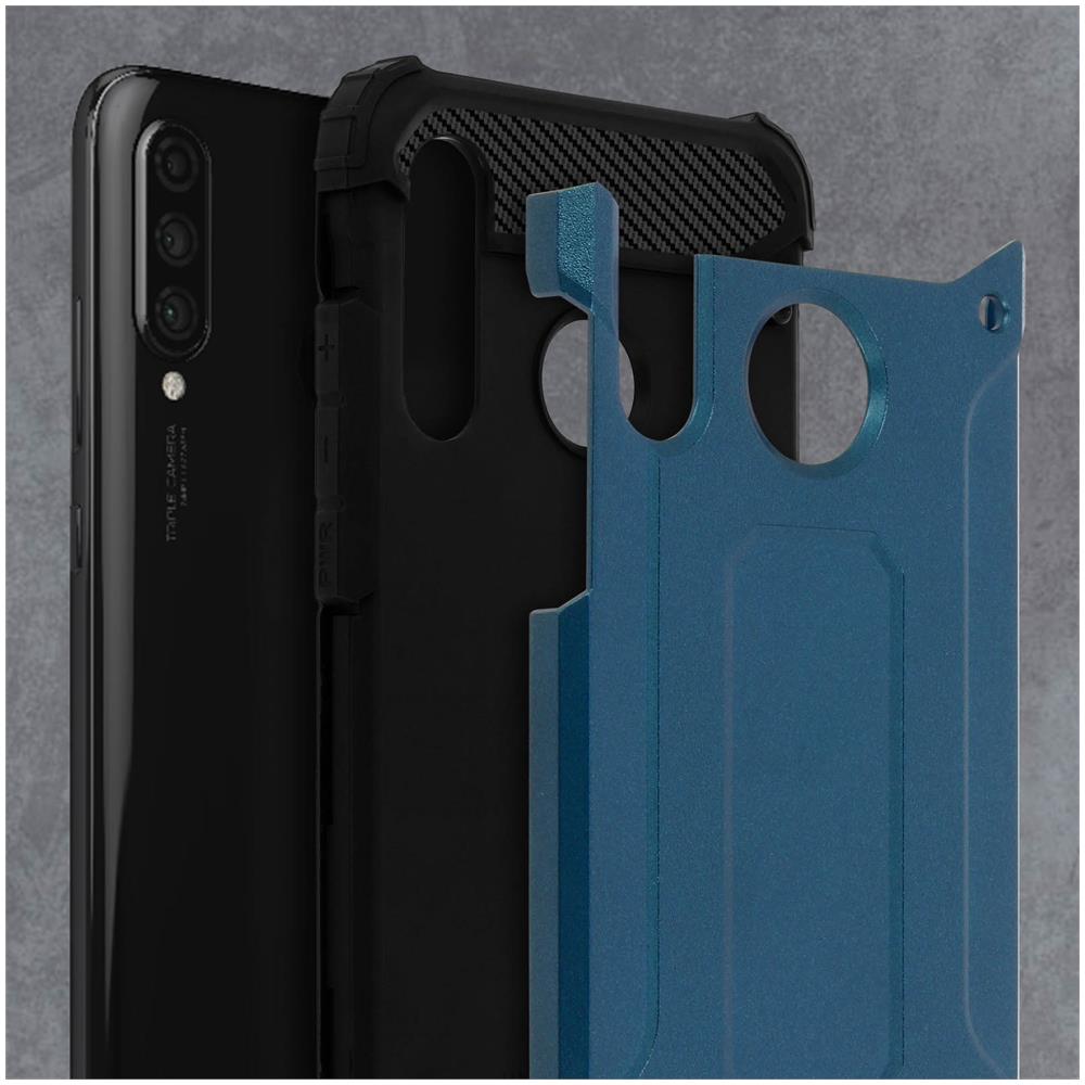 Cover Huawei P30 Lite / Honor 20s Protezione Bi-materia Anti-caduta Blu Scuro - Foto 5