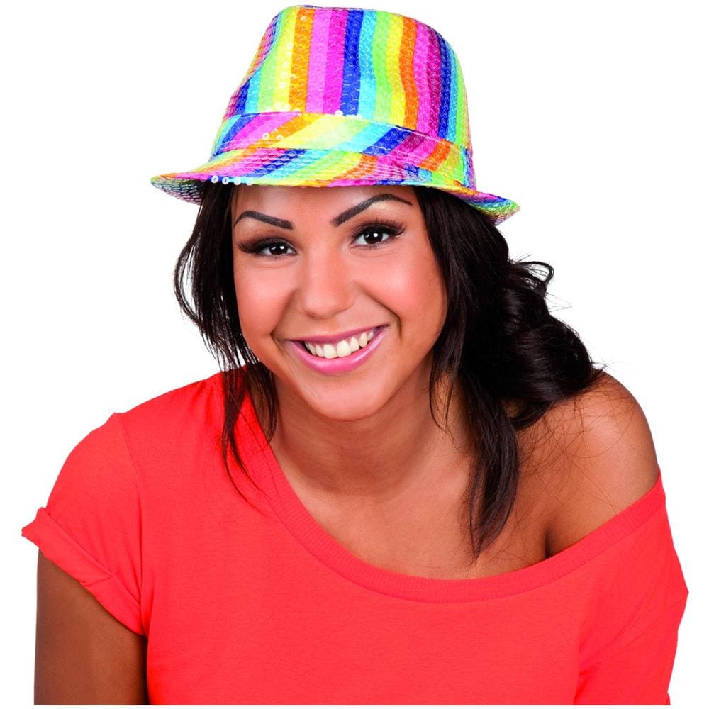 Cappello Borsalino Multicolor Con Paillettes - Foto 1