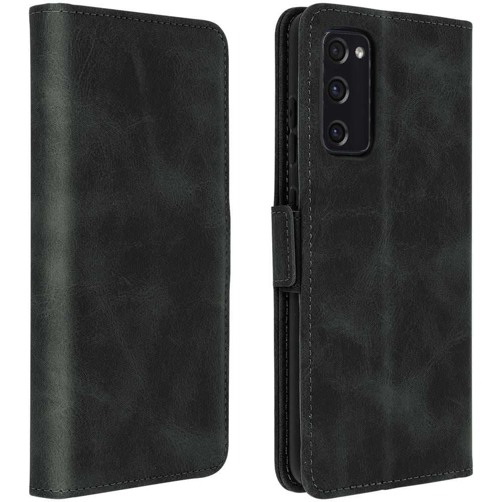 Custodia Samsung S20 Fe Vintage Style Portacarte Supporto Video Nero - Foto 1