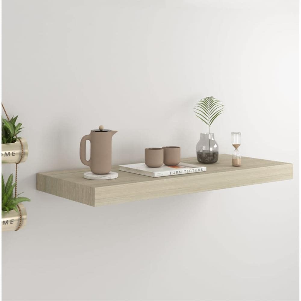Scaffale A Parete Rovere 60x23,5x3,8 Cm In Mdf - Foto 1
