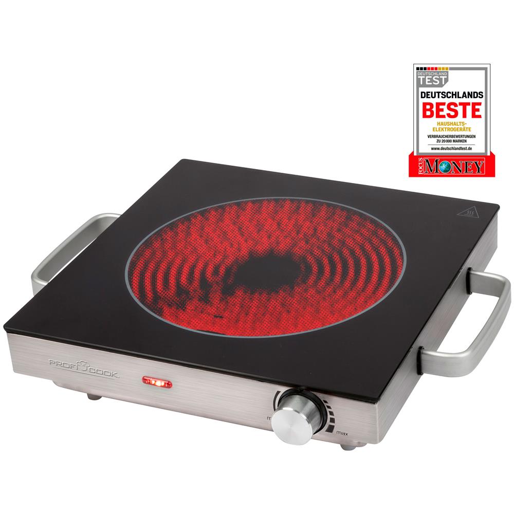 Ekp 1210 Fornello Elettrico A Infrarossi, Individuale, Portatile, Tutti I Tipi Di Pentole 2000w Nero /argento - Foto 2