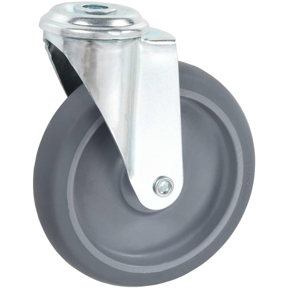 Ruote Girevoli con Foro per Bullone 8 pz 125 mm - Foto 3