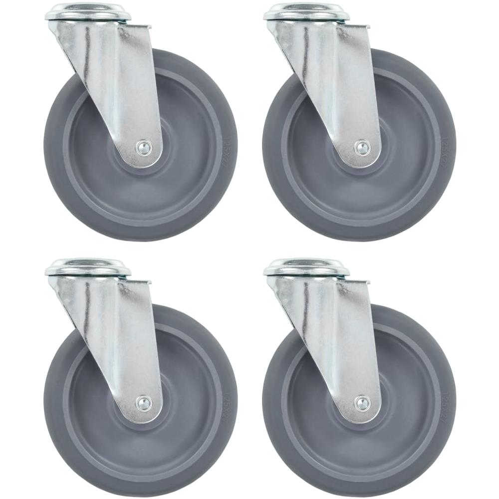 Ruote Girevoli con Foro per Bullone 8 pz 125 mm - Foto 1
