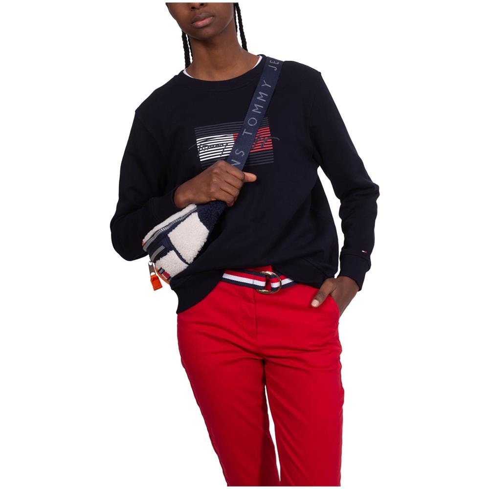 TOMMY HILFIGER - Felpa Donna Con Bandiera Rigata - ePRICE