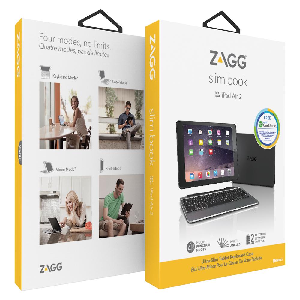 Slim book, Senza fili, Bluetooth, Apple, iPad Air 2, AZERTY, Blu - Foto 11