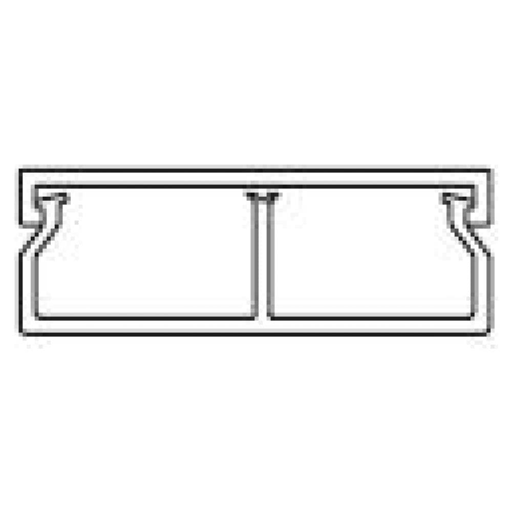 Minicanale Coperchio Frontale 30x10 Bianco 2 Scomparti Barra 2 Metri - Ecmc3010b - Foto 1