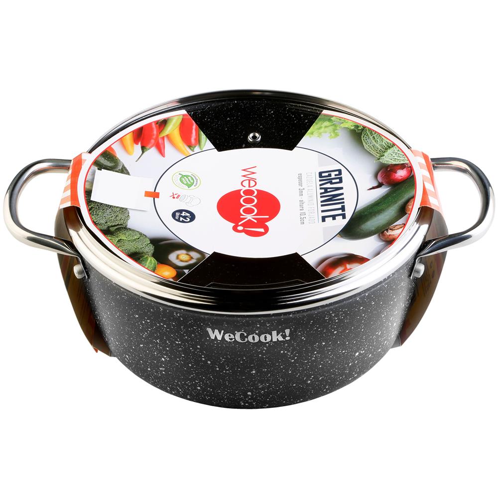 Grranite Casseruola Alta 20 Cm Induzione Antiaderente Ecologico Senza Pfoa, Alluminio Nero - Foto 2