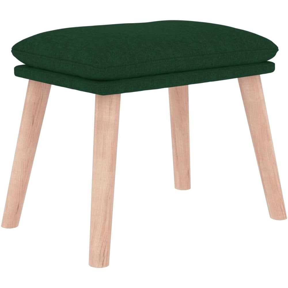 Poggiapiedi Verde Scuro 45x29,5x39 Cm In Tessuto - Foto 2