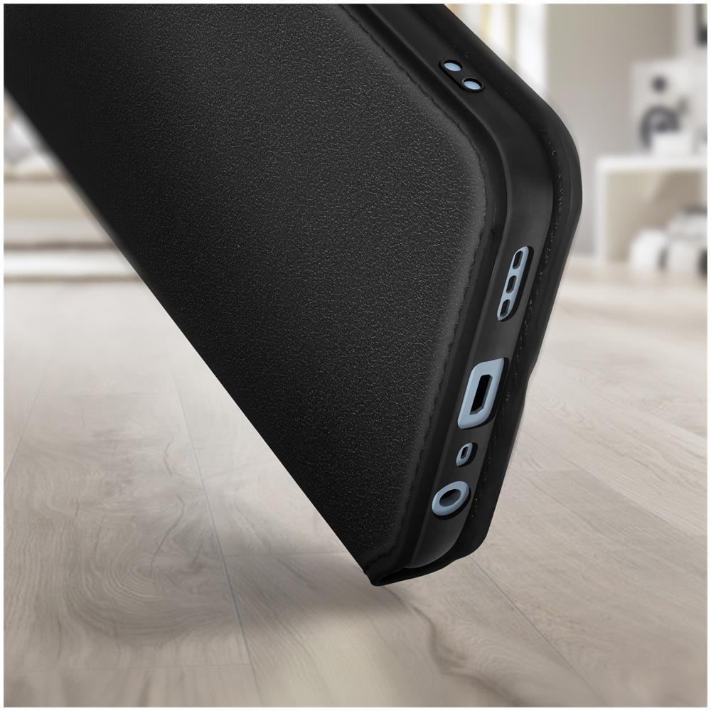 Custodia Oppo A17 Portafoglio Funzione Supporto Video Nera - Foto 2