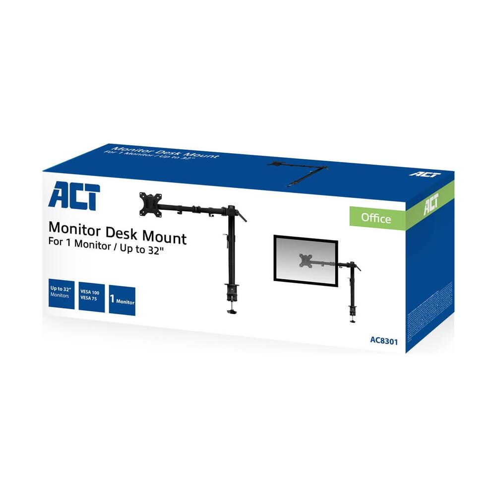 AC8301 supporto da tavolo per Tv a schermo piatto 81,3 cm (32") Nero Scrivania - Foto 2