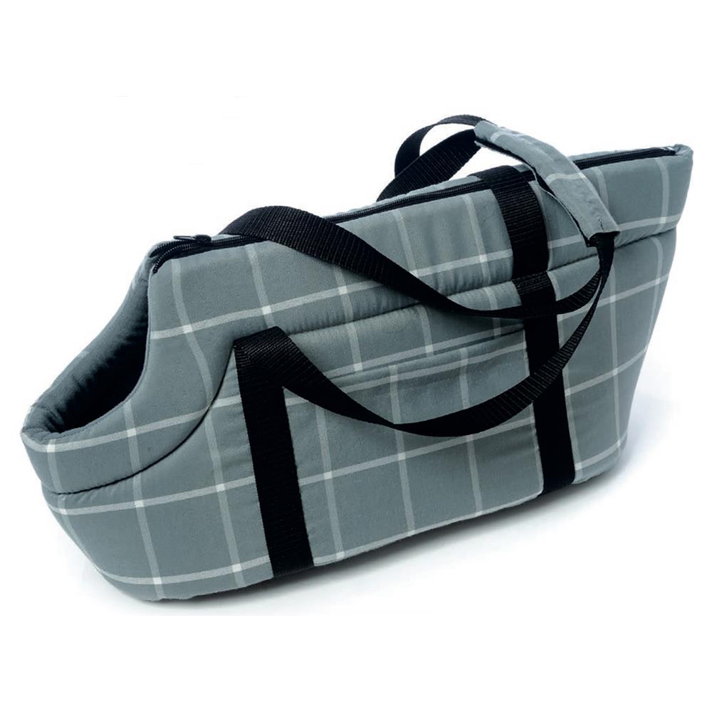 Borsa Trasportino Per Cane Modello Doggy Bag A Quadri - Foto 1