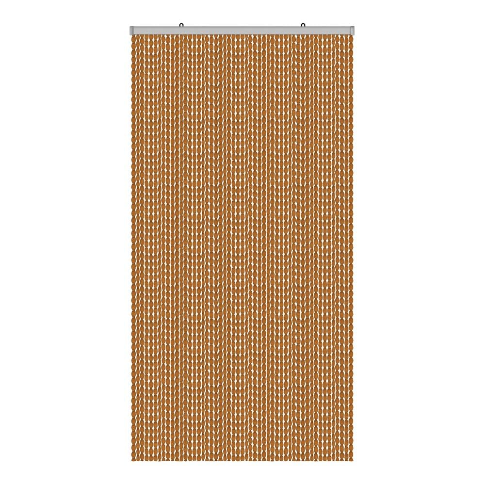 Tenda Antimosca Antirumore Caduta Pannello Porta Finestra Casa Pon Pon Vari Colori 100x220 Rust - Foto 1
