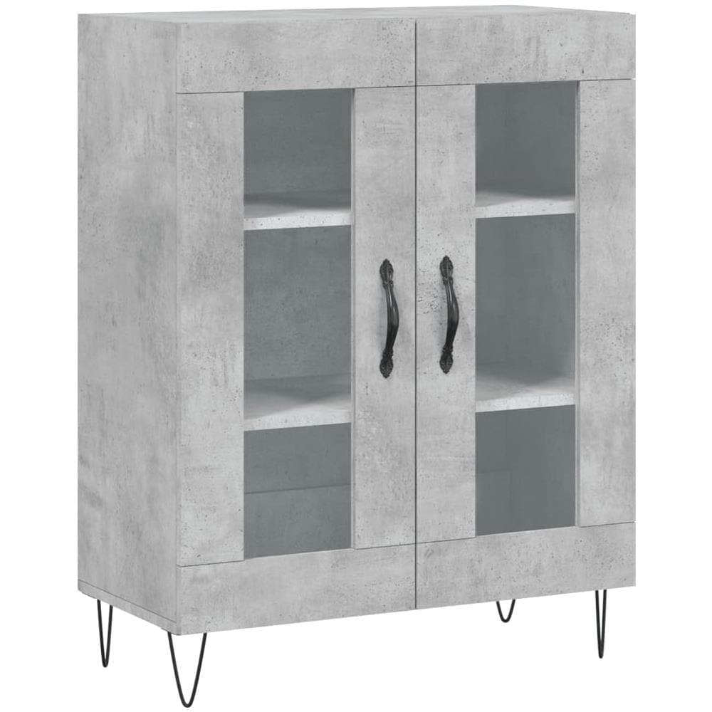 Credenza Grigio Cemento 69,5x34x90 Cm In Legno Multistrato - Foto 2