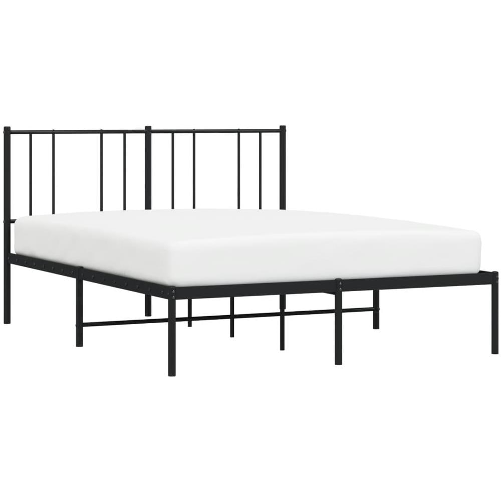 Giroletto Con Testiera In Metallo Nero 140x190 Cm - Foto 3