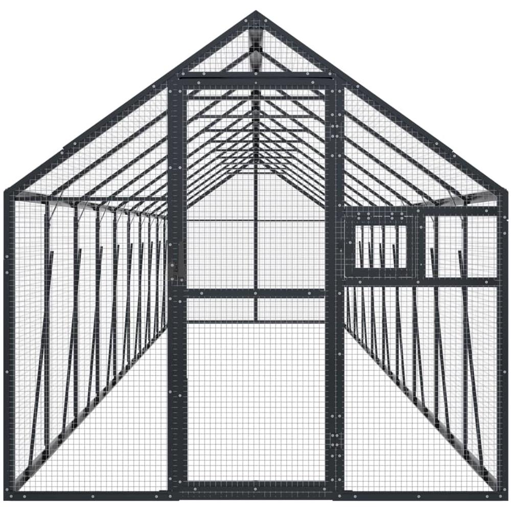 Voliera Antracite 1,79x10x1,85 M In Alluminio - Foto 3